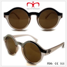 Plastic Ladies Round Metal Eyebrown Sunglasses (WSP508316)